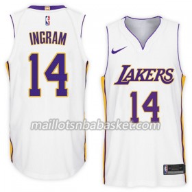Maillot Homme Los Angeles Lakers Brandon Ingram 14 Nike 2017-18 Blanc Swingman